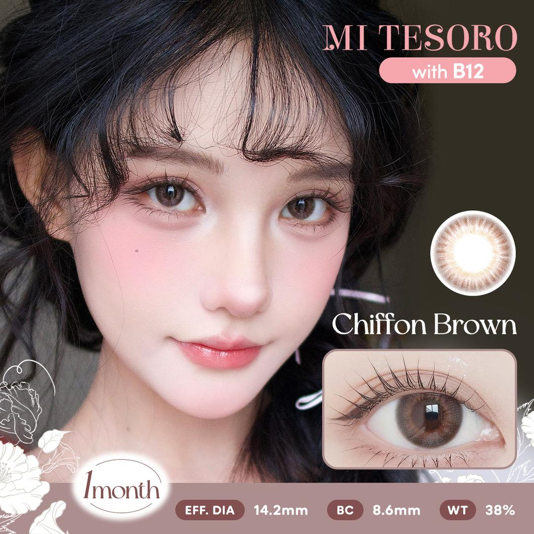 Chiffon Brown-Mi Tesoro Monthly Color Con 2pcs