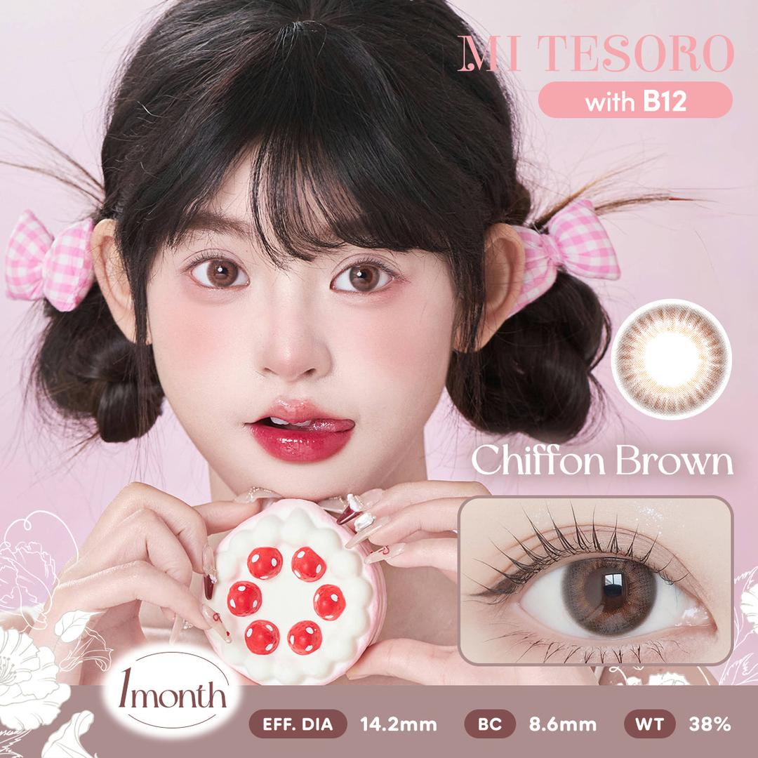 Chiffon Brown-Mi Tesoro Monthly Color Con 2pcs