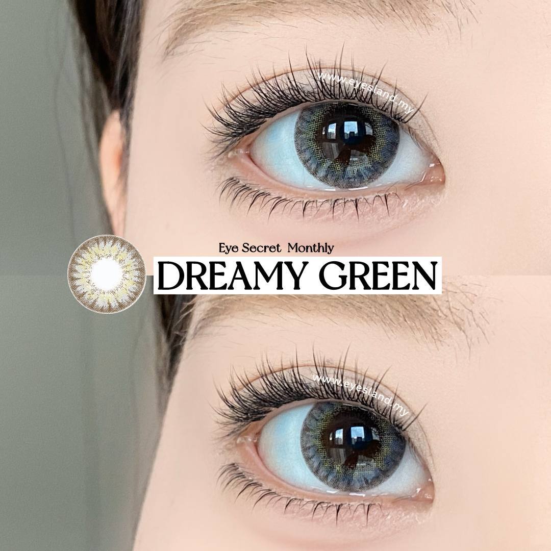 Dreamy Green-Eye Secret 38% Monthly Color Lens 2pcs