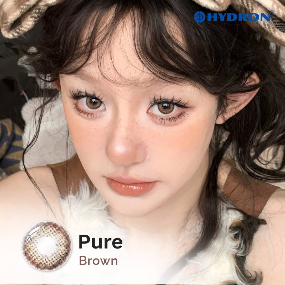 Pure Brown-Pure Plus Silicone Hydrogel 1 Day Color Contact Lens 10pcs